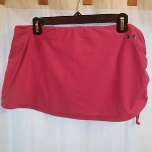 Under Armor Hot Pink shirred bikini skirt bottoms
